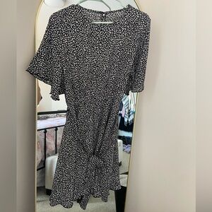 SHEIN Black and White Midi Dress